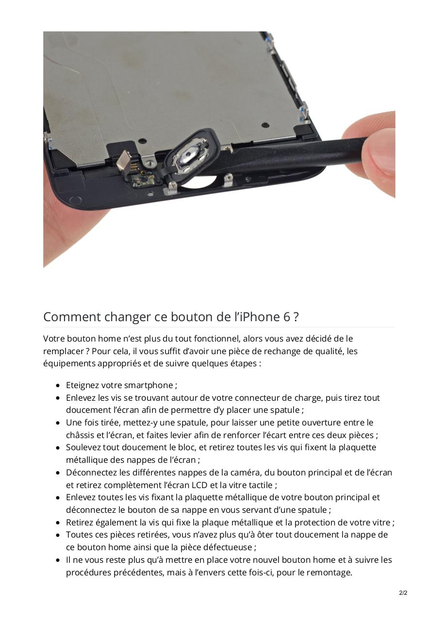 Aperçu du document mobheal.com-Pourquoi changer le bouton home de liPhone 6 .pdf - page 2/2 mobheal.com-Pourquoi changer le bouton home de liPhone 6 .pdf - page 2/2